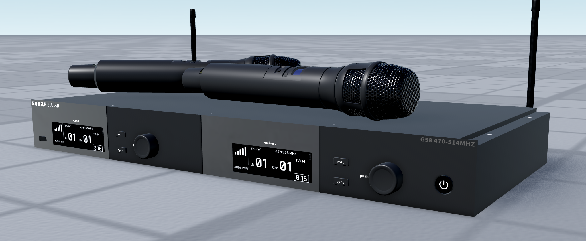 Shure SLXD2/Nexadyne + SLXD4D